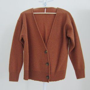 Free People School Boy Cardi Cashmere Sweater Cardigan Small S